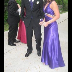 Purple “galaxy” prom dress